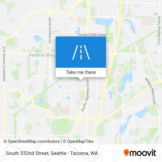 South 332nd Street map