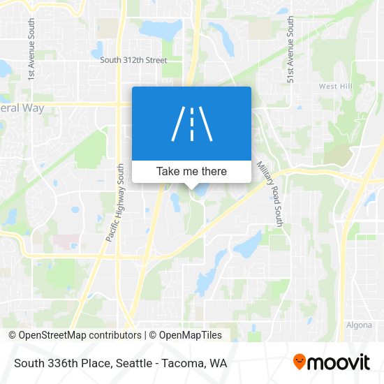 South 336th Place map