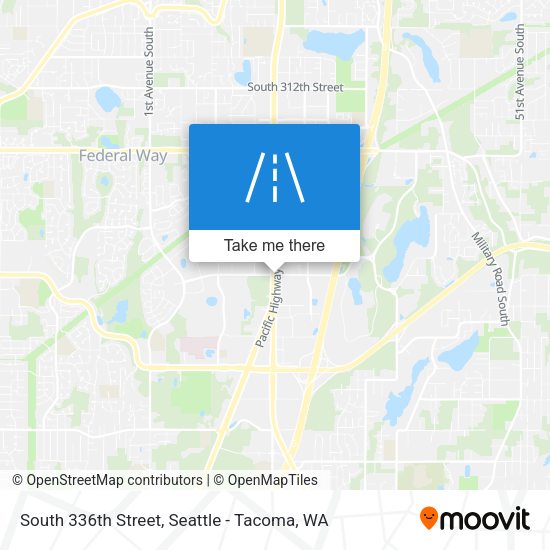 South 336th Street map
