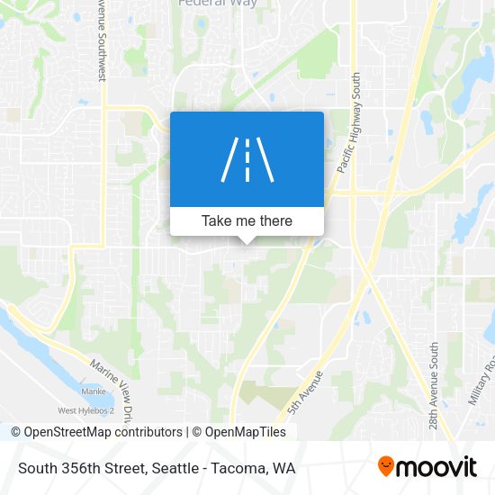 South 356th Street map