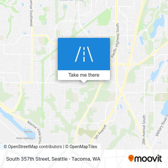 South 357th Street map