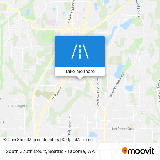 South 370th Court map