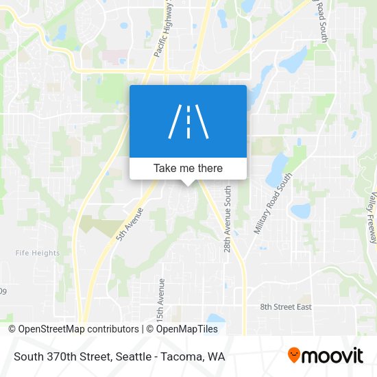 South 370th Street map
