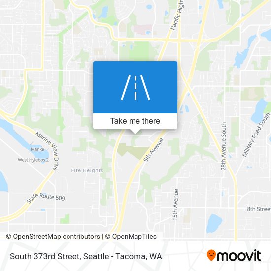 South 373rd Street map