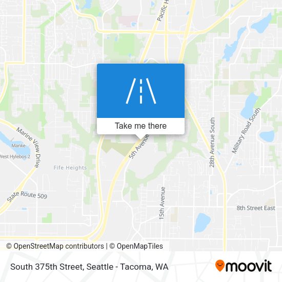South 375th Street map