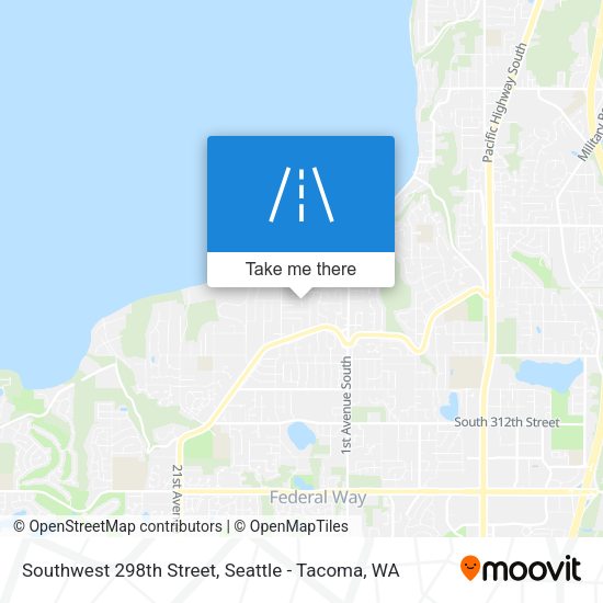 Southwest 298th Street map