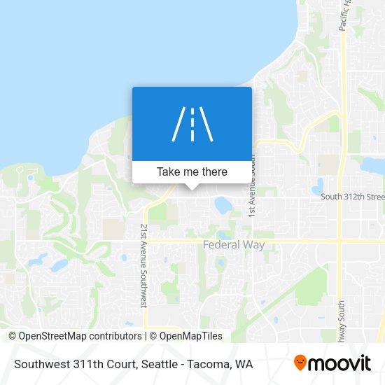 Southwest 311th Court map