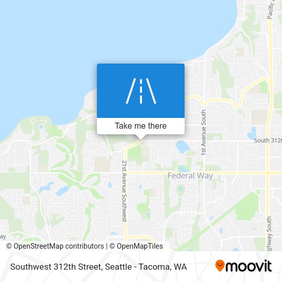Southwest 312th Street map