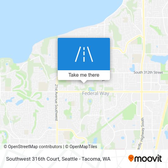 Southwest 316th Court map