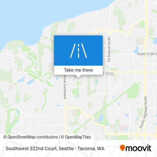 Southwest 322nd Court map