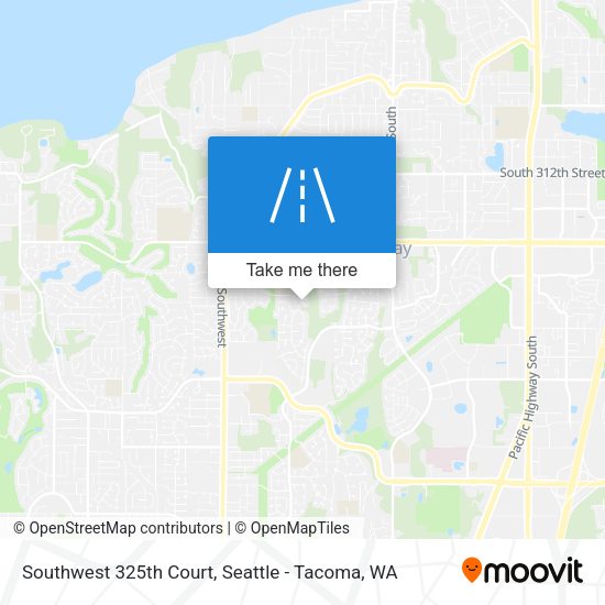 Southwest 325th Court map