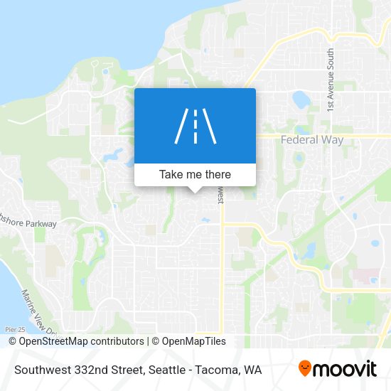 Southwest 332nd Street map