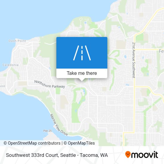Southwest 333rd Court map