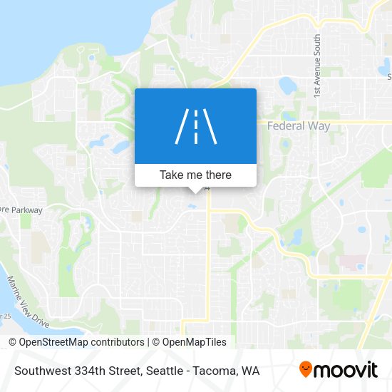 Southwest 334th Street map