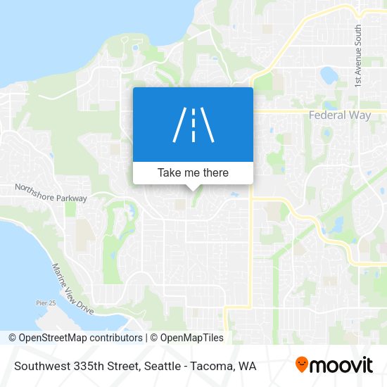 Southwest 335th Street map