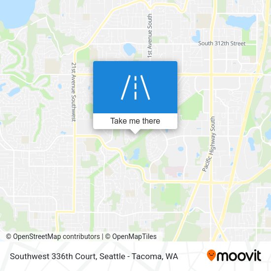 Southwest 336th Court map