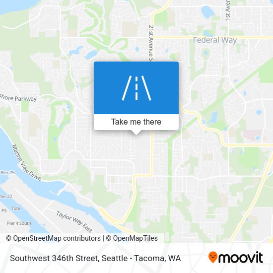 Southwest 346th Street map