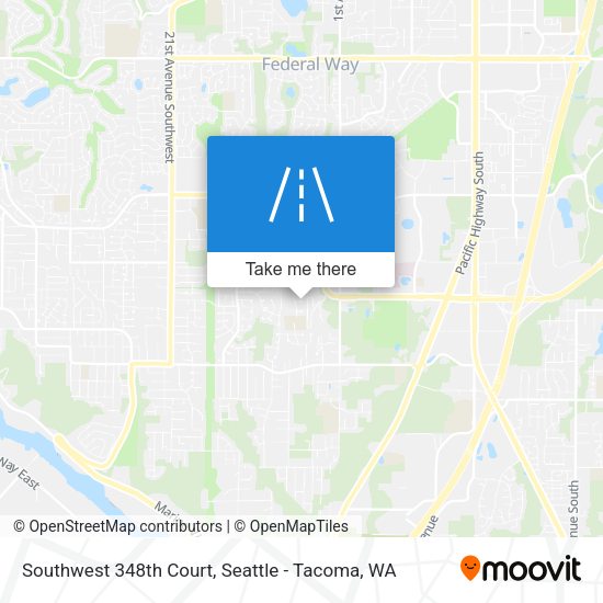 Southwest 348th Court map