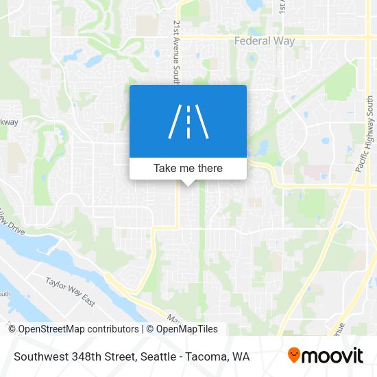 Southwest 348th Street map