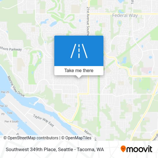 Southwest 349th Place map