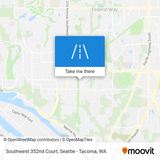 Southwest 352nd Court map