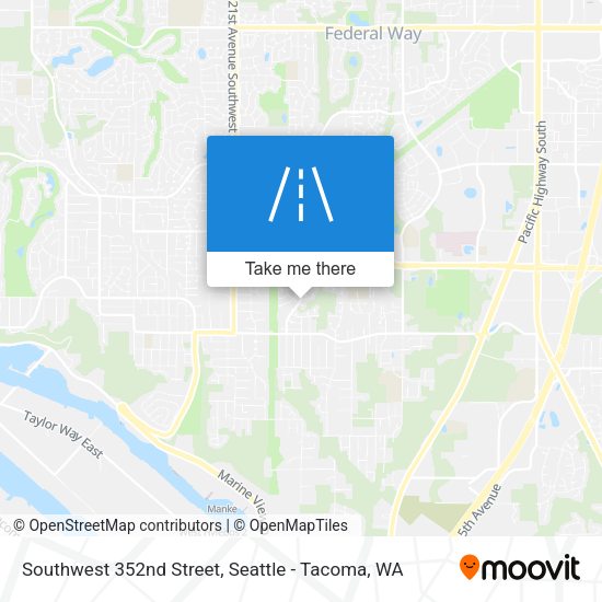 Southwest 352nd Street map