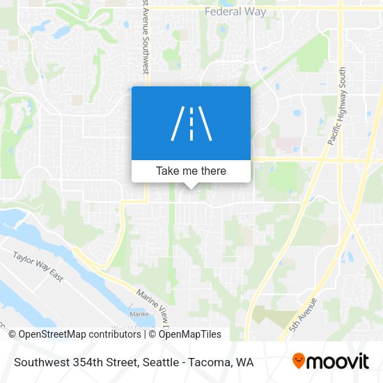 Southwest 354th Street map