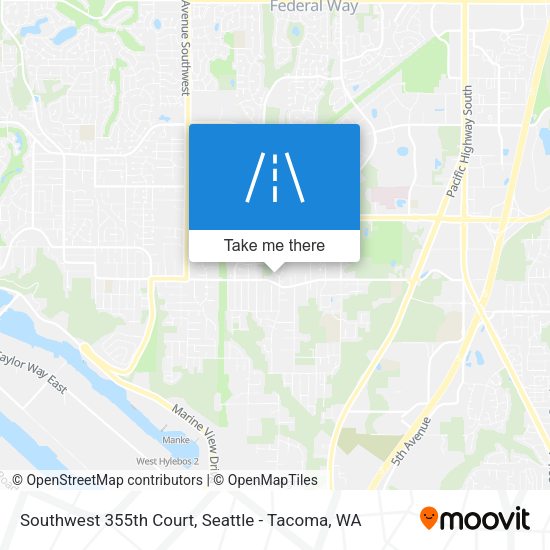 Southwest 355th Court map
