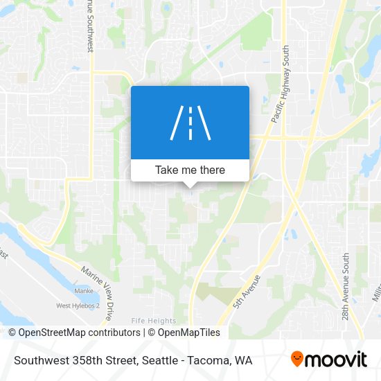 Mapa de Southwest 358th Street