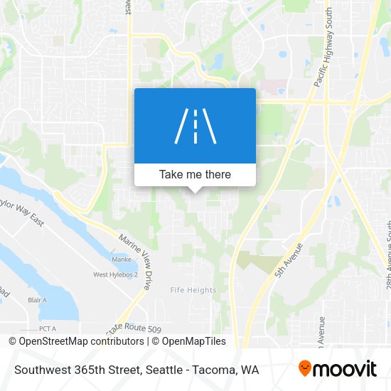 Southwest 365th Street map