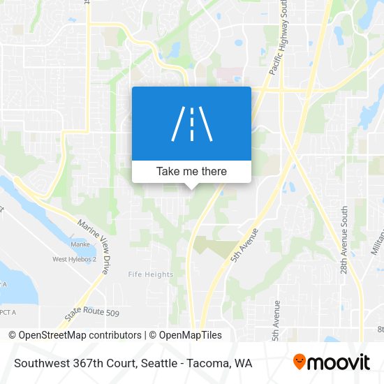Southwest 367th Court map