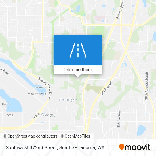 Southwest 372nd Street map