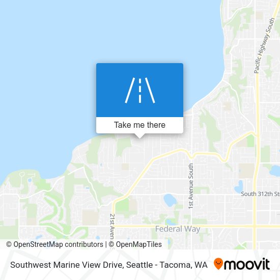 Southwest Marine View Drive map