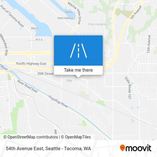 54th Avenue East map