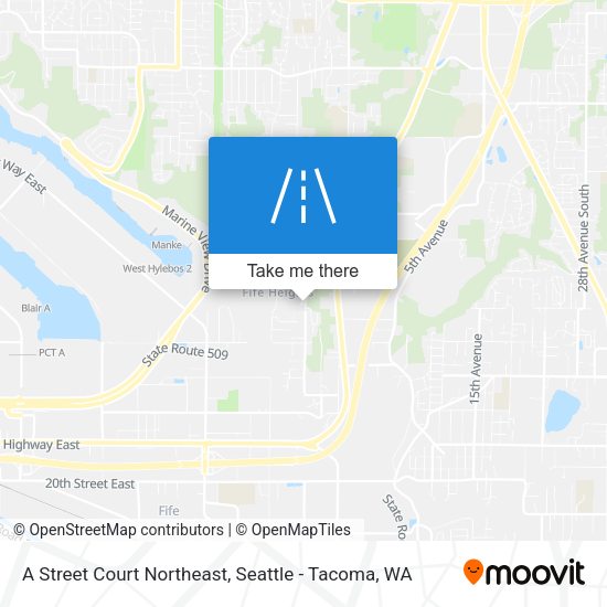 A Street Court Northeast map
