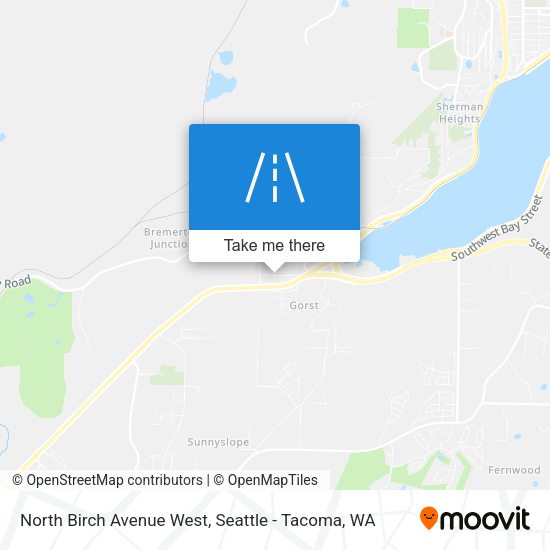North Birch Avenue West map