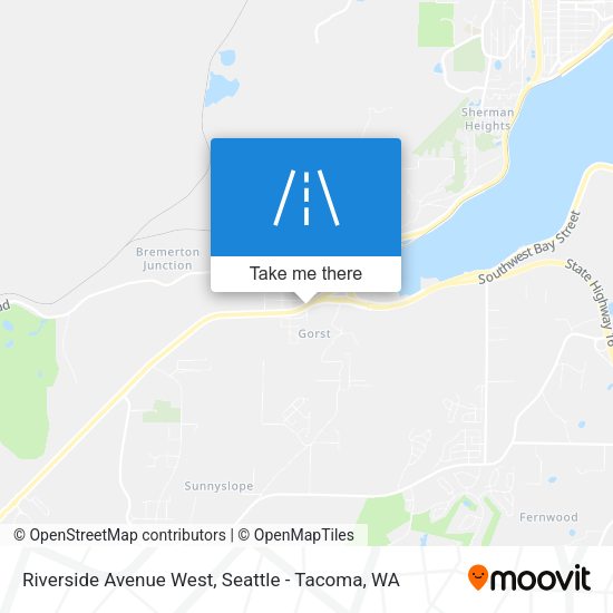 Riverside Avenue West map