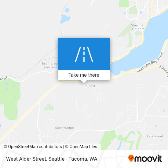 West Alder Street map