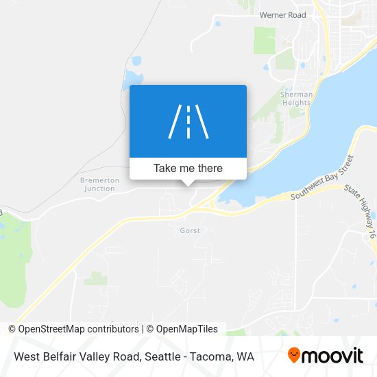 West Belfair Valley Road map