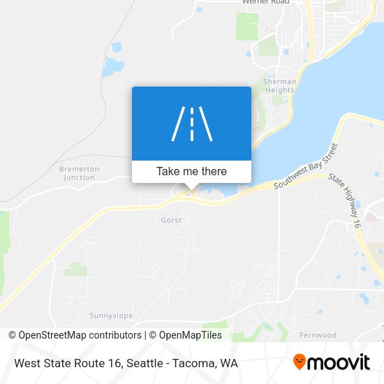 West State Route 16 map