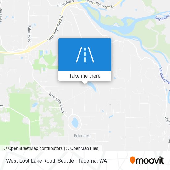 West Lost Lake Road map