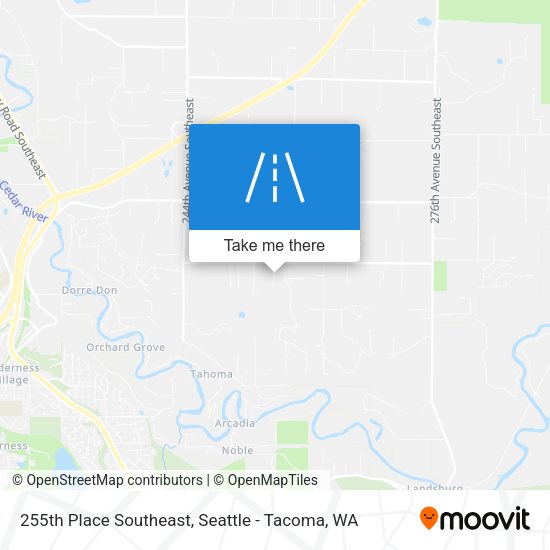 255th Place Southeast map
