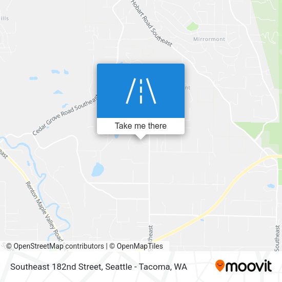 Southeast 182nd Street map