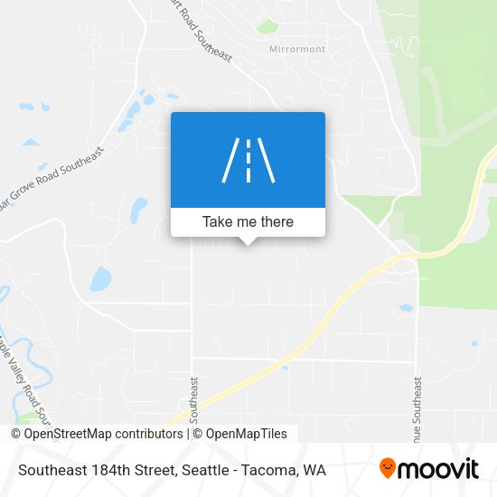 Southeast 184th Street map