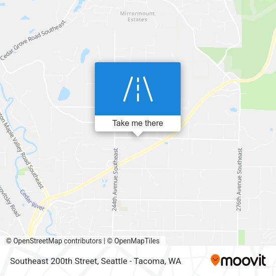 Southeast 200th Street map