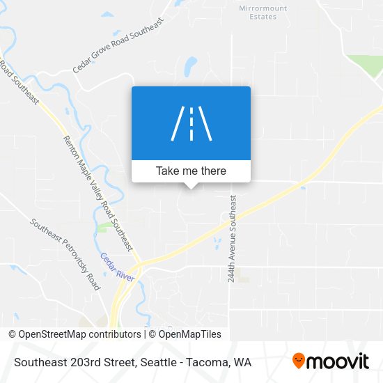 Southeast 203rd Street map