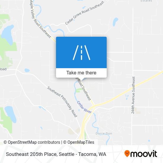 Southeast 205th Place map