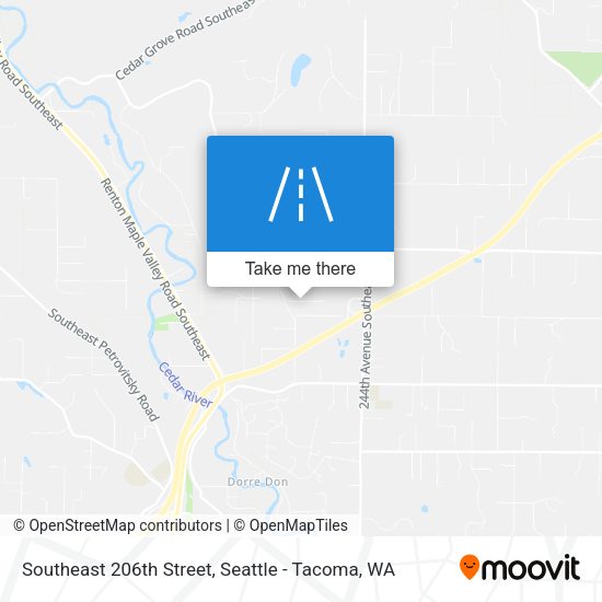 Southeast 206th Street map