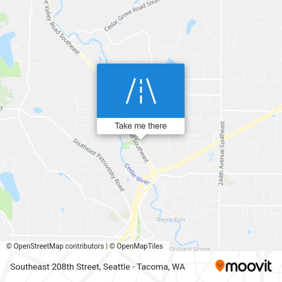 Southeast 208th Street map