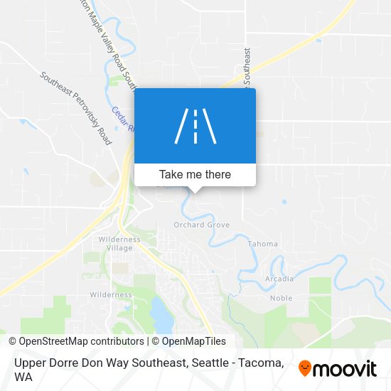 Upper Dorre Don Way Southeast map